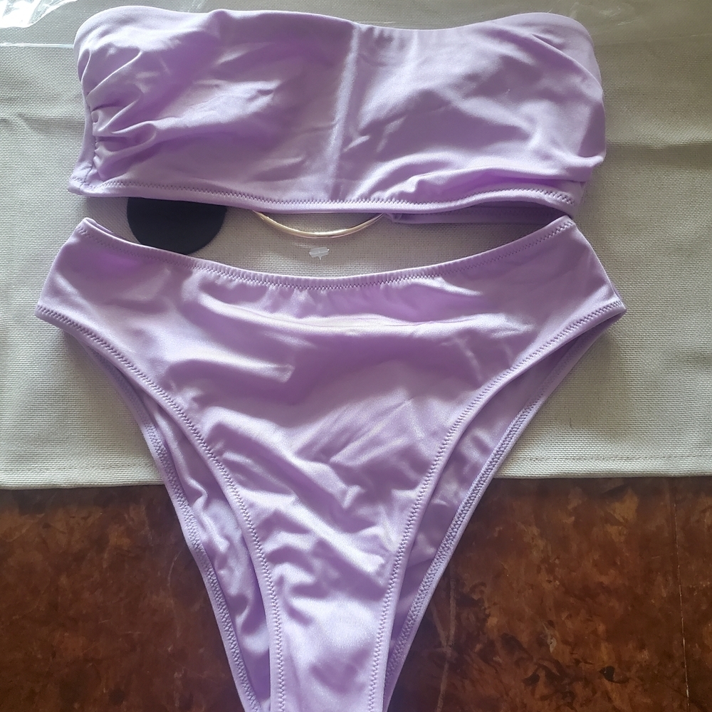 Women’s Strapless Bikini Set in Lavender